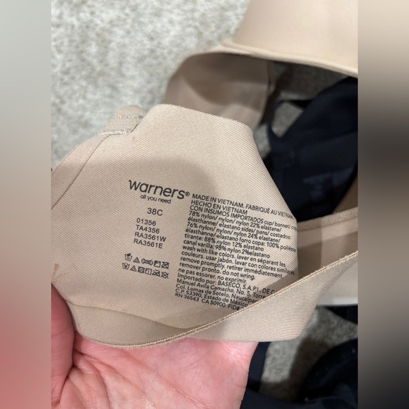 Warner’s Simply Perfect Underwire Underarm Smoothing Demi T shirt bra 38C - Picture 8 of 8